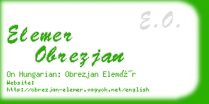 elemer obrezjan business card